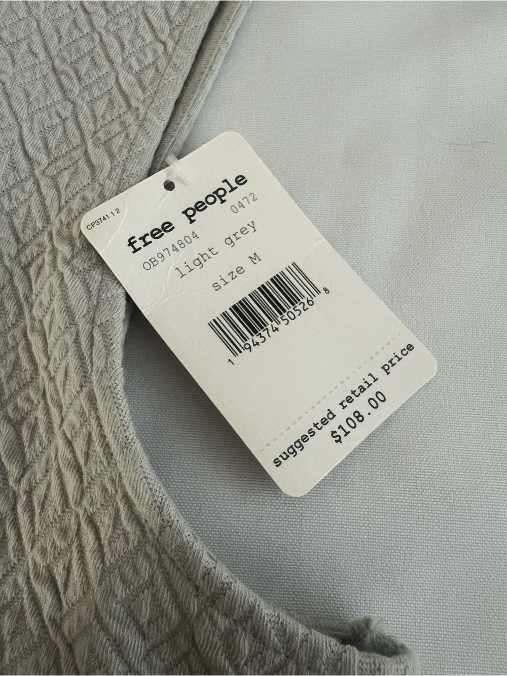 Free people drop waist knit mini dress in grey - Picture 6 of 9
